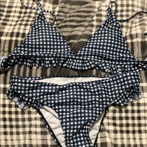 Gingham print bikini